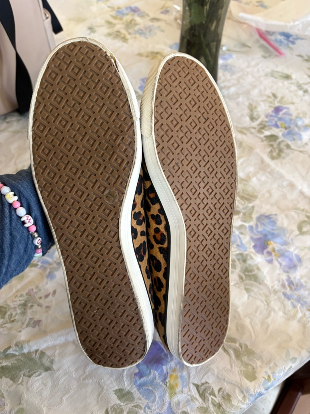 Tory Burch Leopard Print Ballet Flats with Black Patent Toe - Picture 6 of 9